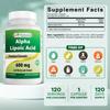 Best Naturals Alpha Liopic Acid 600 mg 120 Capsules - ALA Alpha Lipoic Acid Powerful Antioxidant (120 Count (Pack of 2)) view 2