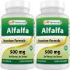 Best Naturals Alfalfa Green Super Food 500 mg 180 Capsules (180 Count (Pack of 2)) view 1