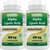 Best Naturals Alpha Lipoic Acid 600 mg 240 Capsules (240 Count (Pack of 2)) view 1