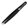 Abdul of Sialkot Tweezers for Eyebrows - 1 Pack Slant Tip Professional Stainless Steel Eyebrow Tweezers for Women & Men - Great Precision on Brow, Facial Hair & Ingrown Hair (Black) view 1