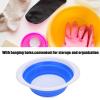 Plastic Basin, Practical Convenient Portable Collapsible Dish Basin for Washing Face for Washing Feet for Washing Vegetables(Big) view 3