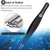Abdul of Sialkot Tweezers for Eyebrows - 1 Pack Slant Tip Professional Stainless Steel Eyebrow Tweezers for Women & Men - Great Precision on Brow, Facial Hair & Ingrown Hair (Slanted Tip Red) view 2