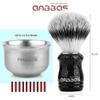 Anbbas Synthetic Badger Shaving Brush with Stainless Steel Shaving Stand and Lathering Foam Bowl, 3.5 oz Natural Shaving Soap Puck Refill for Men Wet Shave view 2