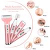 4 in 1 Women Electric Shaver Rechargeable Waterproof Razor Painless Epilator Body Hair Remover Nose Hair Beard Bikini Trimmer Eyebrow Face Facial Armpit Legs Removal Clipper Lady Grooming Groomer Kit view 4