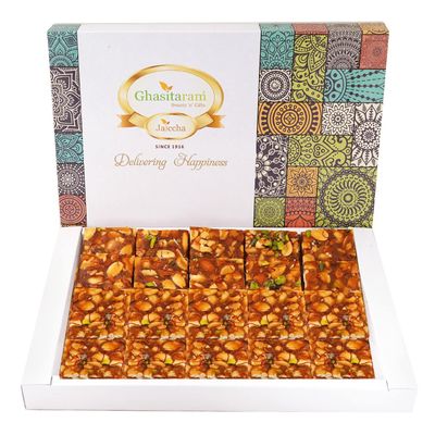 Ghasitaram Gifts Lohri Gifts Dryfruit Chikki 800 GMS