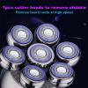 Electric Head Hair Shaver, 600mAh Intelligent Electric Head Hair Shaver, 7Pcs Cutter Heads Hair Trimmer with Charging Display Light, Multifunctional Electric Razors for Men view 4
