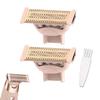 2 Pack Replacement Body Razor head Compatible with Finish Touch Flawless Nu Razor Replacement Blades incude a clean brush,Rose Gold view 1