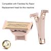 2 Pack Replacement Body Razor head Compatible with Finish Touch Flawless Nu Razor Replacement Blades incude a clean brush,Rose Gold view 2