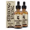 Striking Viking Vanilla Beard Oil Set - Pack of 2, 60 ml Vanilla Scent - Beard Growth Formula with Jojoba Extract - Hydrating Moisturiser - Fragrant Moustache Oil for Softness & Itch Relief view 1