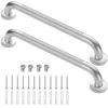 2 Pack 24 Inch Grab Bars for Bathtubs and Showers, Anti Slip Shower Grab Bars Stainless Steel Shower Handle Toilet Handicap Elderly Senior Assist Bathroom Saft Handle view 1
