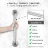 2 Pack 24 Inch Grab Bars for Bathtubs and Showers, Anti Slip Shower Grab Bars Stainless Steel Shower Handle Toilet Handicap Elderly Senior Assist Bathroom Saft Handle view 2