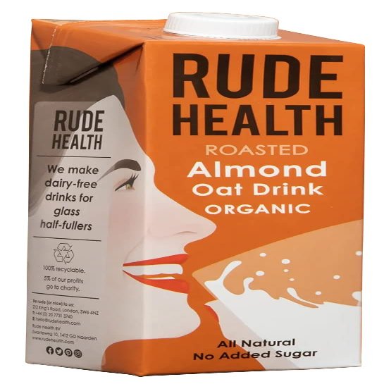 Rude Health Organic Roasted Almond Oat Drink 1 Litre