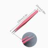 2 Pcs Eyelash Extension Tweezers - Straight & Curve Tip, Stainless Steel view 3
