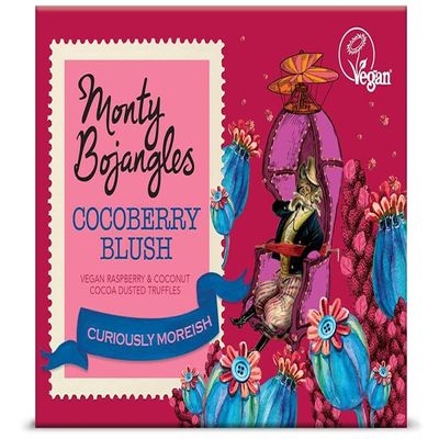 Monty Bojangles Cocoberry Blush Vegan Dusted Truffles Cube 100 g