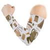 1 Pair Cooling Compression Arm Sleeves, Cover UV Sun Protection Warmer for Sports Men Women Running Golf Cycling Riding Jogging, Set of Camping Equipment Icon Set Tent Bonfire on White view 2