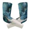 Abstract Floral Peacock Feathers Blue Green Leaves 1 Pair Cooling Sports Arm Sleeves, Cover Uv Sun Protection Warmer for Sports Men Women Running Golf Cycling Riding Jogging view 1