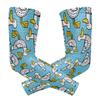 Seamless Cartoon Black Dots Ducks with Yellow Mouth Feet 1 Pair Cooling Sports Arm Sleeves, Cover Uv Sun Protection Warmer for Sports Men Women Running Golf Cycling Riding Jogging view 1
