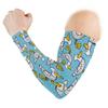 Seamless Cartoon Black Dots Ducks with Yellow Mouth Feet 1 Pair Cooling Sports Arm Sleeves, Cover Uv Sun Protection Warmer for Sports Men Women Running Golf Cycling Riding Jogging view 2