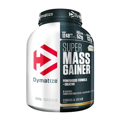 Dymatize Super Mass Gainer Cookies & Cream 2943g - Weight-Gainer Powder + Carbohydrates, BCAAs and Casein