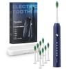 7AM2M Sonic Electric Toothbrush for Adults and Kids, with 8 Brush Heads and Travel Case,5 Modes with 2 Minutes Built in Smart Timer, One Charge Use for 90 Days, Rechargeable Toothbrushes (Navy Blue) view 1