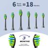 7AM2M Sonic Electric Toothbrush for Adults and Kids with 6 Brush Heads, 5 Modes with 2 Minutes Build in Smart Timer, One Charge Use for 90 Days, Rechargeable Toothbrushes (Black) view 4