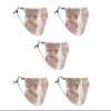 Habac Studio Pack of 5 Satin Silk Face Masks, Face Masks Washable UK, Reusable Face Mask, Mens Face Mask, Silk Mask, Masks for Women, Silk Face Covering, Nose Wire, Adjustable, UK Seller (Nude) view 2