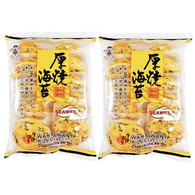 Want Want Seaweed Rice Crackers (160g) - Pack of 2, by Food Sanctuary