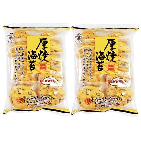 Want Want Seaweed Rice Crackers (160g) - Pack of 2, by Food Sanctuary