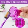4 Pack Travel Toothbrush Head Covers Toothbrush Protector Cap Brush Pod Case Protective Portable Plastic Clip for Household Travel, Camping, Bathroom, School, Business view 3