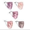 Habac Studio Pack of 5 Satin Silk Face Masks, Face Masks Washable UK, Reusable Face Mask, Mens Face Mask, Masks for Women, Silk Face Covering, Nose Wire, Adjustable, (Pinks) view 2