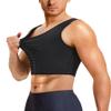 TAILONG Mens Compression Corset Vest Hide Gynecomastia Chest Binder Tank Top Faja para Hombre, Black, Large view 1