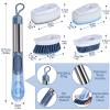 MASTERTOP Soap Dispensing Dish Brush, 4 in 1 Dish Scrubber Brush with Soap Dispenser, Washing Up Brushes for Kithen Pot Pan Sink Cleaning, Send 4 Brush Heads view 2