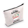 TSOTMO Ramen Theme Makeup Bag Noodle Lovers Gift Feed Me Ramen And Tell Me I'm Beautiful Cosmetic Bag Zipper Pouch Gift For Ramen Lover Foodie Gift Food Gift, Ramen view 1