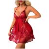 AMhomely Sexy Lingerie Stitched Lace Pajamas Women's Nightdress Two-piece Set view 1