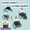 MyBlanket Wind & Waterproof Wheelchair Blanket Placed Without Getting up from The Wheelchair, Manual and Electric wheelchairs, 38 x 24 x 8 cm, Washable at 30C, Night Blue (S-M) view 2