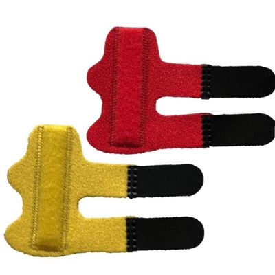 2pcs Finger Splints Adjustable Trigger Finger Splint Finger Bar for Sprains Pain Relief Sports Injury (red + Yellow)