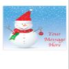Cute Christmas Snowman PERSONALISED 7.5 inch SQUARE on Decor Icing Sheet Edible Cake Topper - Perfect for Decorating Larger Cakes view 2