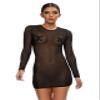 Ann Summers Valentines Visionary Dress  Long Sleeve Womens Mesh Mini Dress  Daring Bedroom Outfit or Party Festival Wear for Women Black view 1