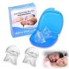 Silicone Anti Snore Devices, 2 Pieces Reusable Transparent and Soft Tongue Retainer Snore Stopper, Anti-Snoring Mouthpiece Suitable for Men and Women to Stop Snoring view 1