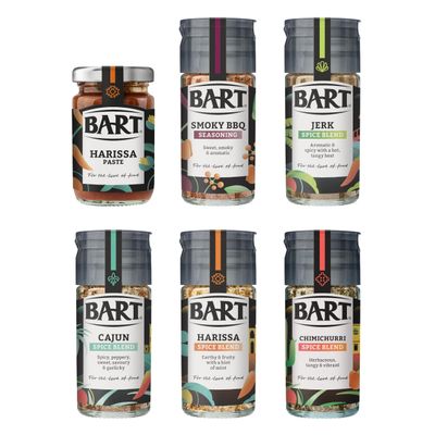 BART BBQ Seasoning Bundle - Harissa Paste, Smoky BBQ Seasoning and Cajun, Jerk, Harissa, Chimichurri Spice Blends - Spice Rack Essentials, Father's Day Gift