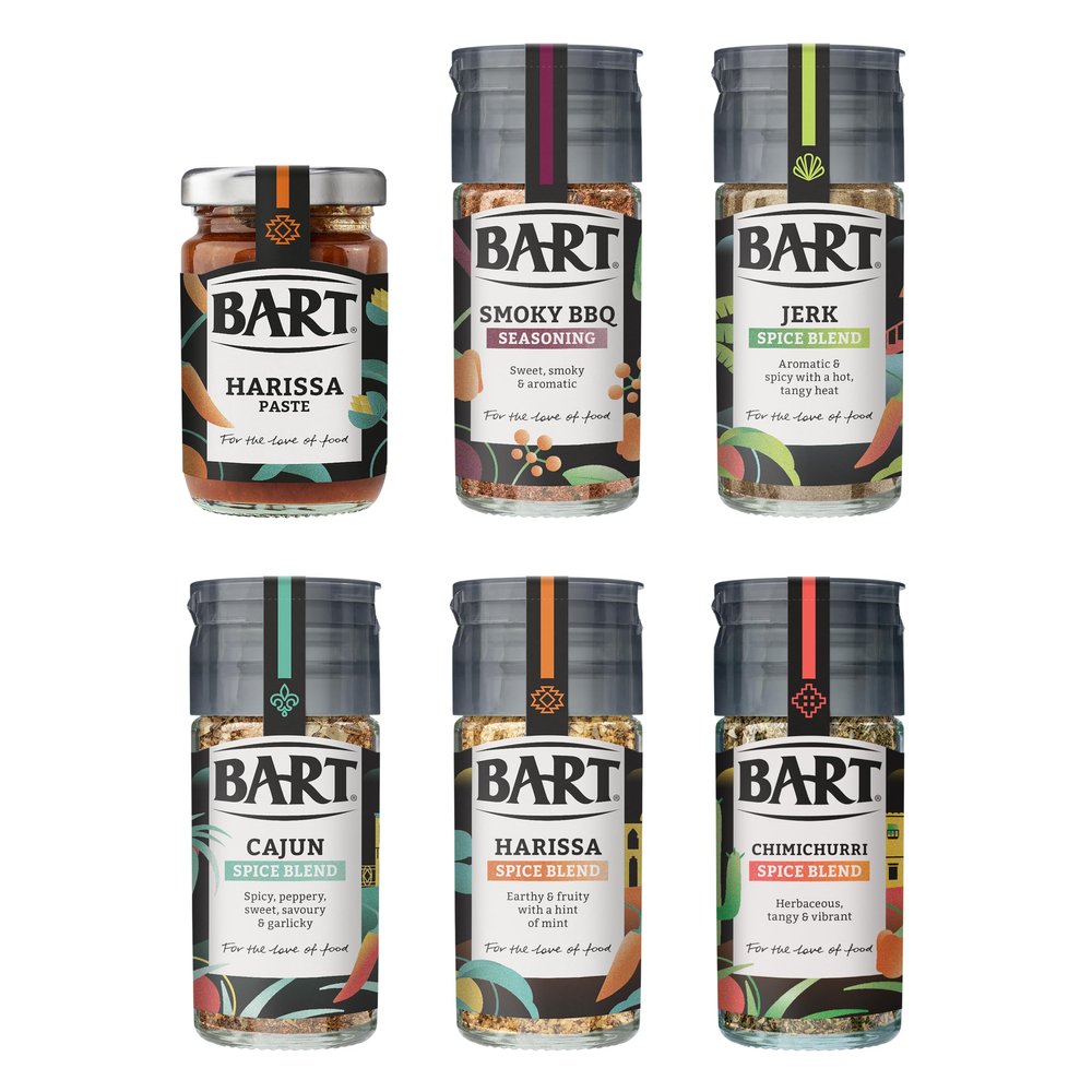 BART BBQ Seasoning Bundle - Harissa Paste, Smoky BBQ Seasoning and Cajun, Jerk, Harissa, Chimichurri Spice Blends - Spice Rack Essentials, Father's Day Gift