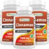 Best Naturals Cinnamon 1000 mg with Chromium 200 mcg 180 Capsules (180 Count (Pack of 3))