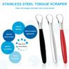 3 Pack Stainless Steel Tongue Scraper with Case, Dual Scraping Metal Tongue Cleaner for Adults, Tongue Scraper Brush Kit, Fight Bad Breath, for Healthy Oral Care (Silver, Red, Black) view 2