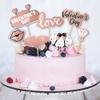 7 Pcs Set Valentine's Day Love Cake Topper Party Supplies For Valentine's Day Wedding Engagement Party Supplies view 1