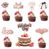 7 Pcs Set Valentine's Day Love Cake Topper Party Supplies For Valentine's Day Wedding Engagement Party Supplies view 4