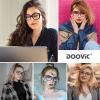 DOOViC Reading Glasses 1.0 - Blue Light Blocking Computer Readers Glasses Oversize Frame for Women (Champagne,Rectangular) view 2