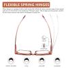 DOOViC Reading Glasses 1.0 - Blue Light Blocking Computer Readers Glasses Oversize Frame for Women (Champagne,Rectangular) view 4