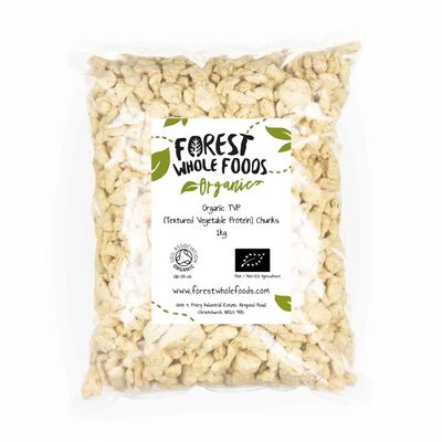 Organic TVP (Textured Vegetable Protein) Chunks - Forest Whole Foods (500g)