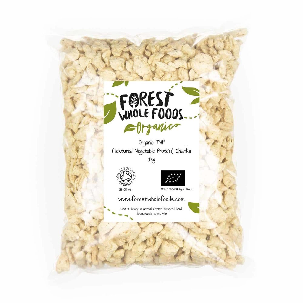 Organic TVP (Textured Vegetable Protein) Chunks - Forest Whole Foods (1kg)