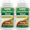 Best Naturals Dandelion Root 520 mg 250 Capsules (250 Count (Pack of 2)) view 1